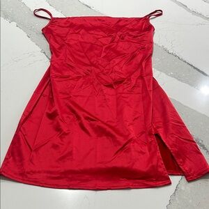 Women’s Elegant Red Silk Sleep